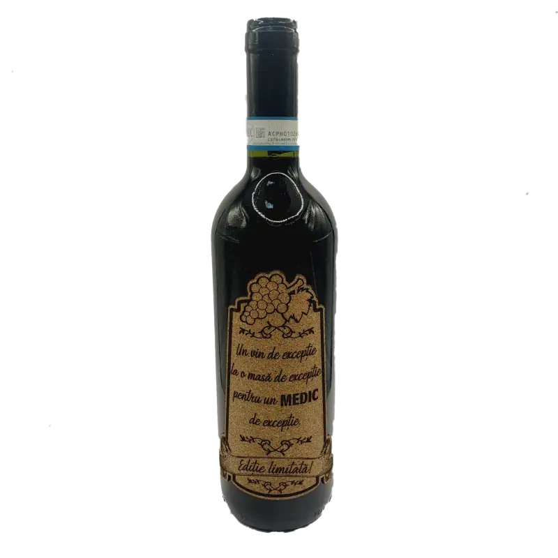 Un vin de exceptie la o masa de exceptie, eticheta pluta cu mesajv
